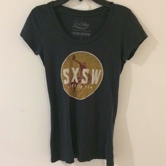 2015 SXSW Austin‎ Black Ladies Cut Retro T-Shirt - Picture 1 of 4